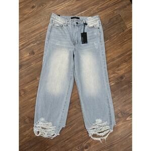YOLO Juniors Size 9/28 Ankle Cut Blue Jeans‎ NWT